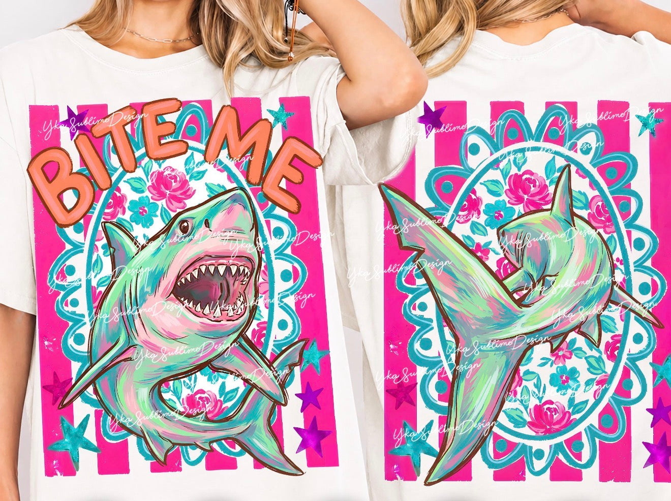 Bite me shark shirt