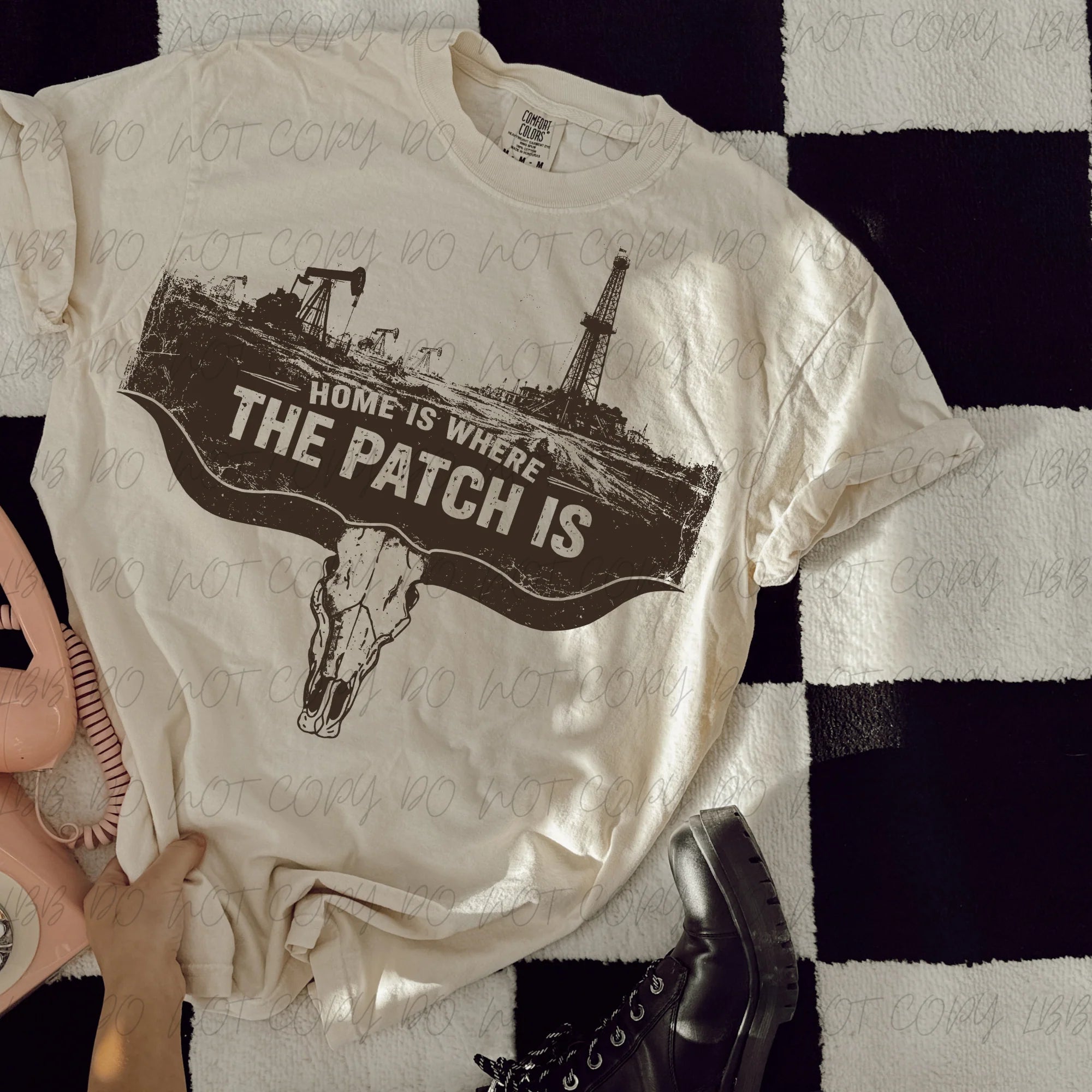 Home is where the patch is shirt