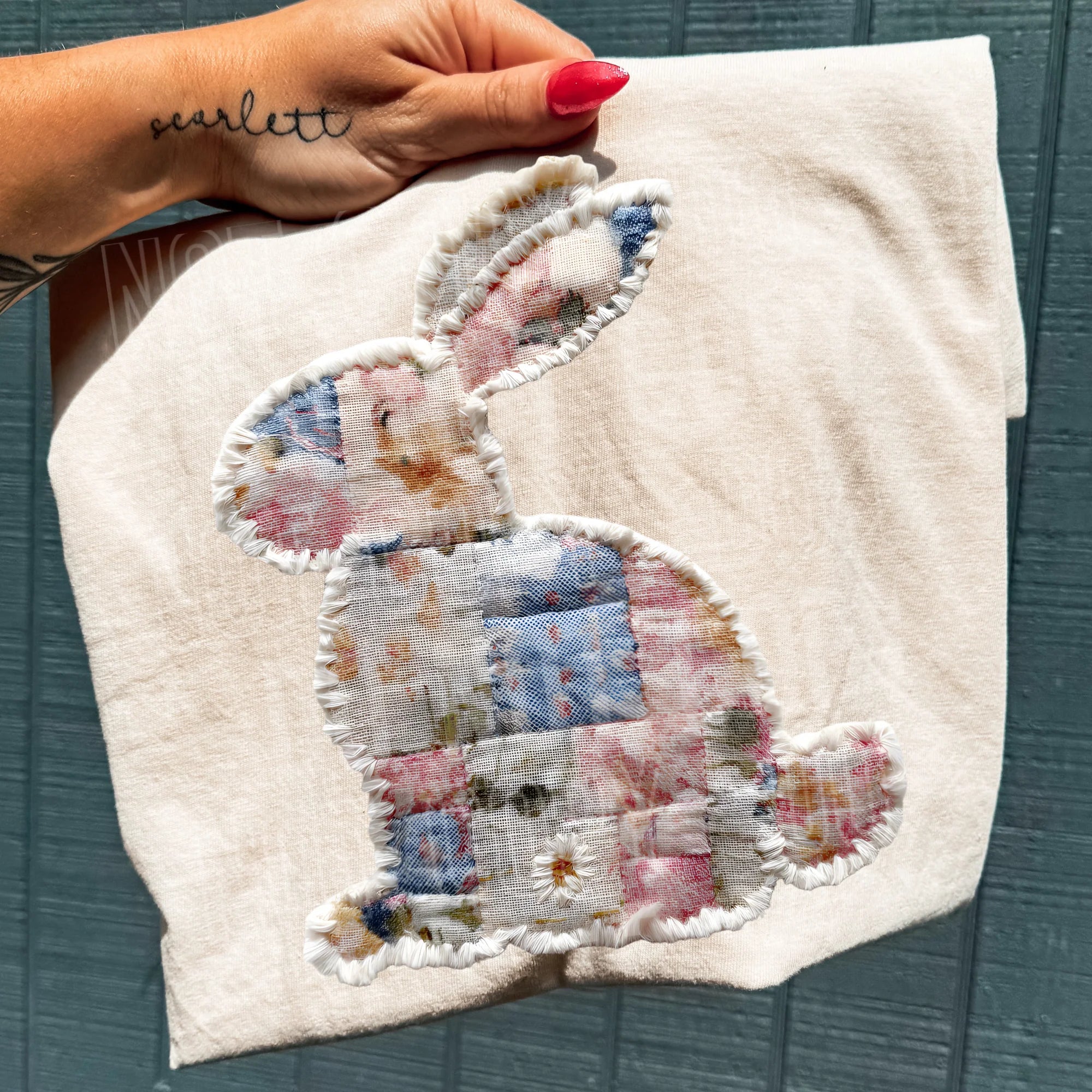 Quilted bunny shirt