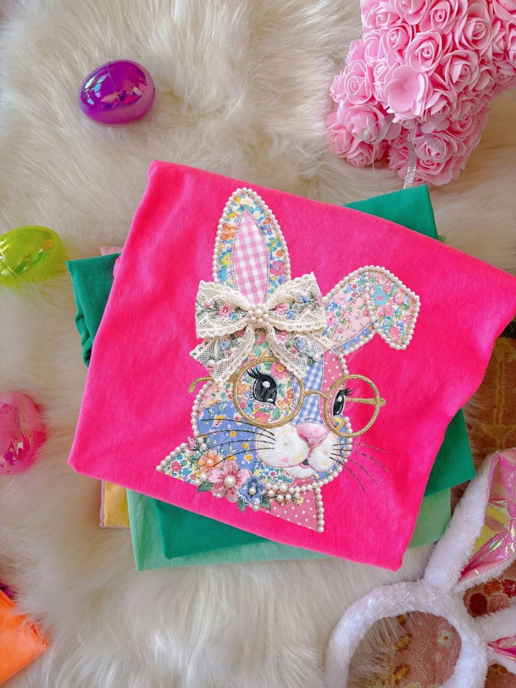 Patchwork bunny shirt | Easter