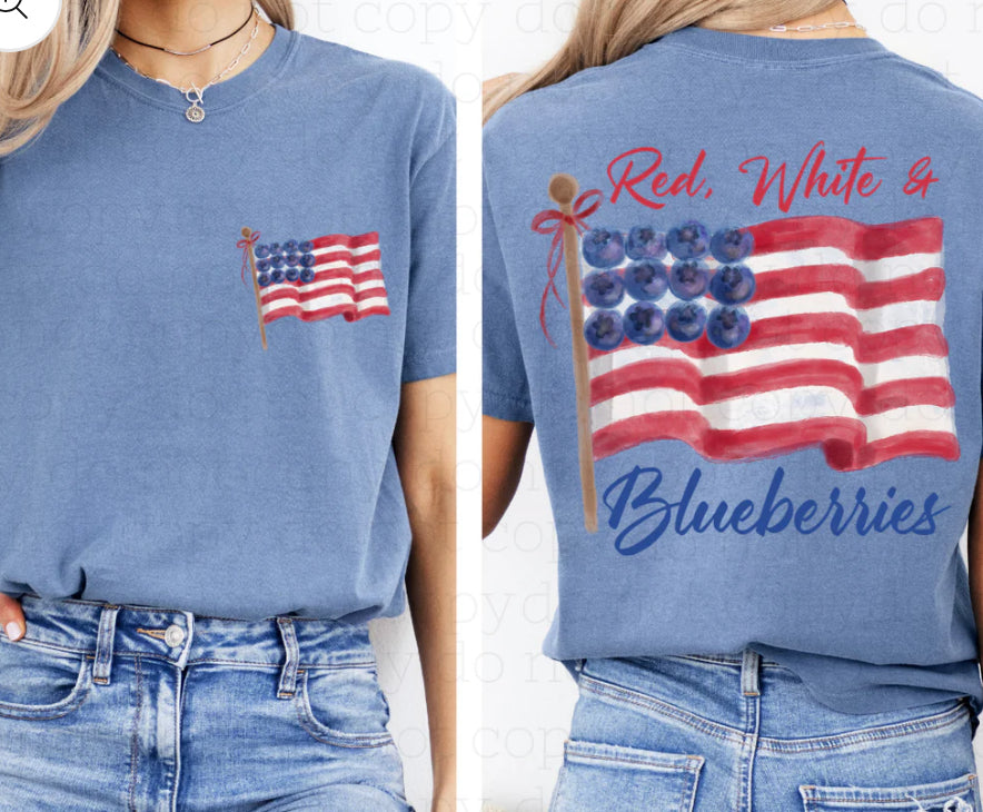Red white & blueberries shirt