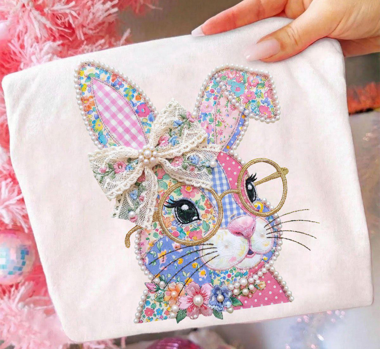 Patchwork bunny shirt | Easter