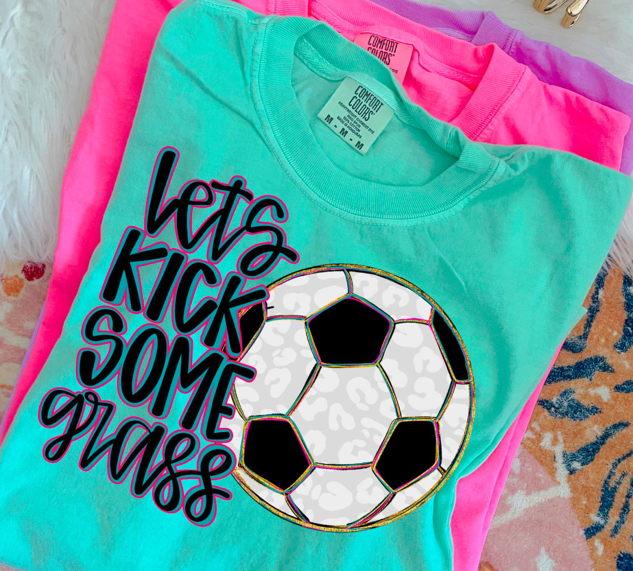 Let’s kick some grass soccer shirt