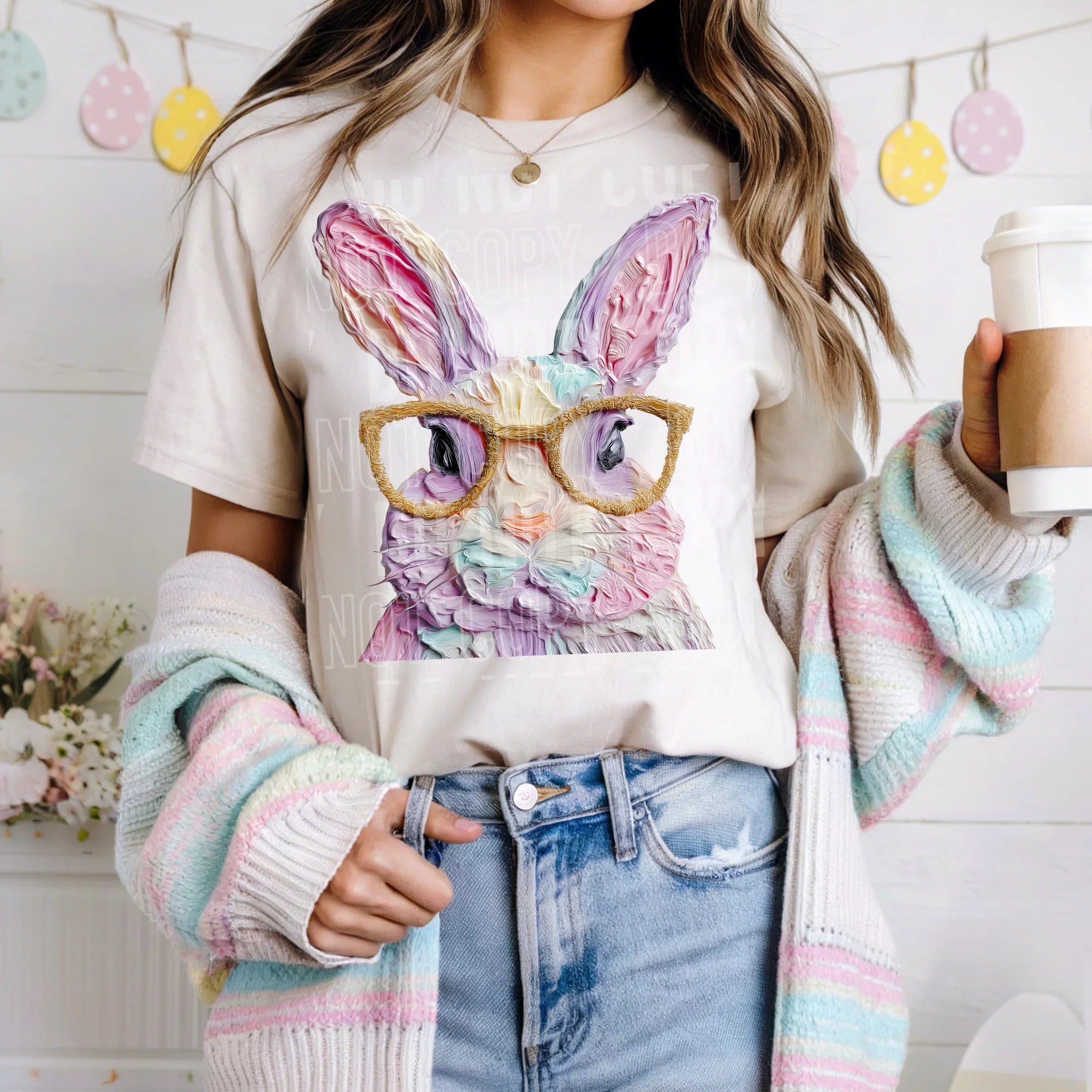 Bunny water painting shirt