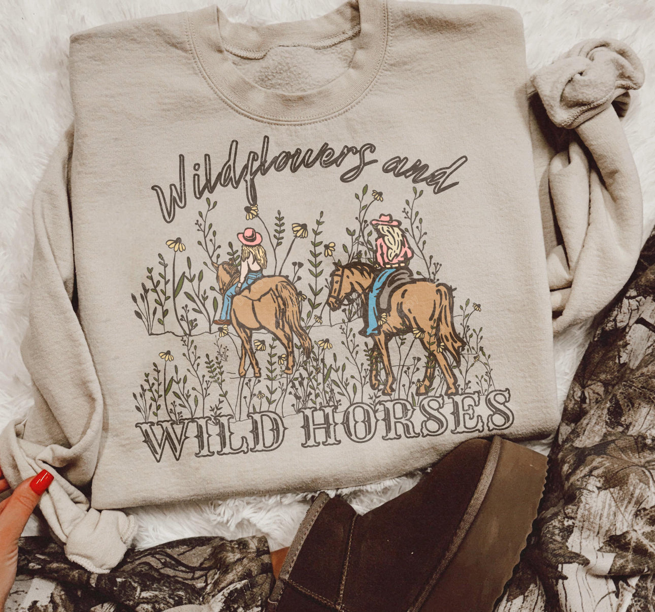 Wildflowers and wild horses shirt