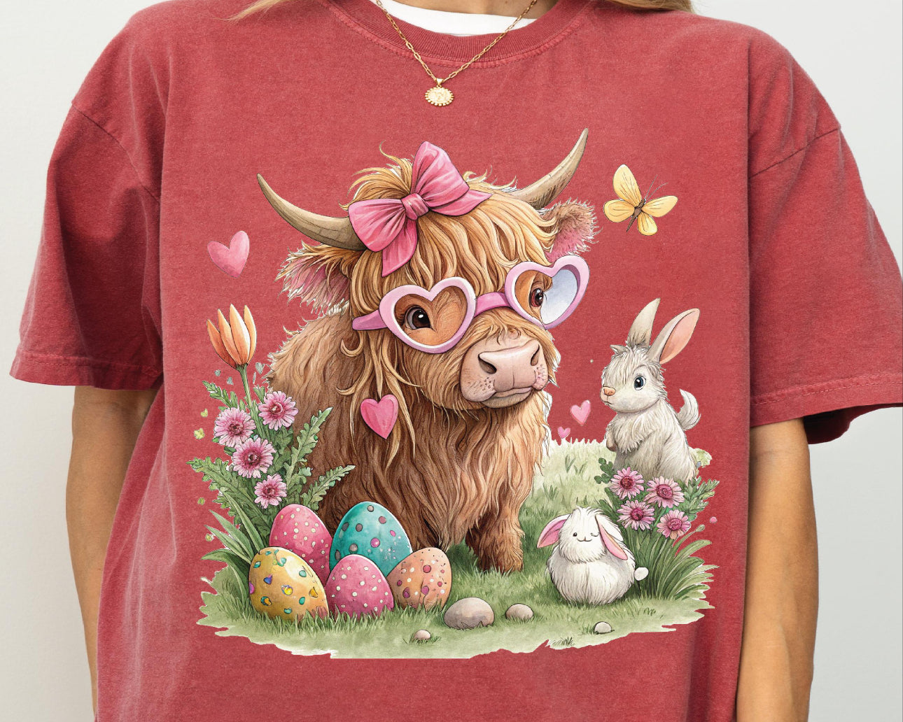 Easter Highland Cow Shirt