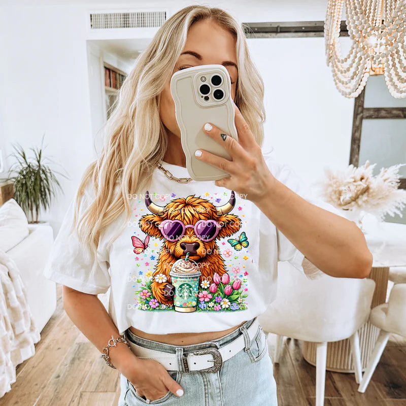 Highland cow star shirt