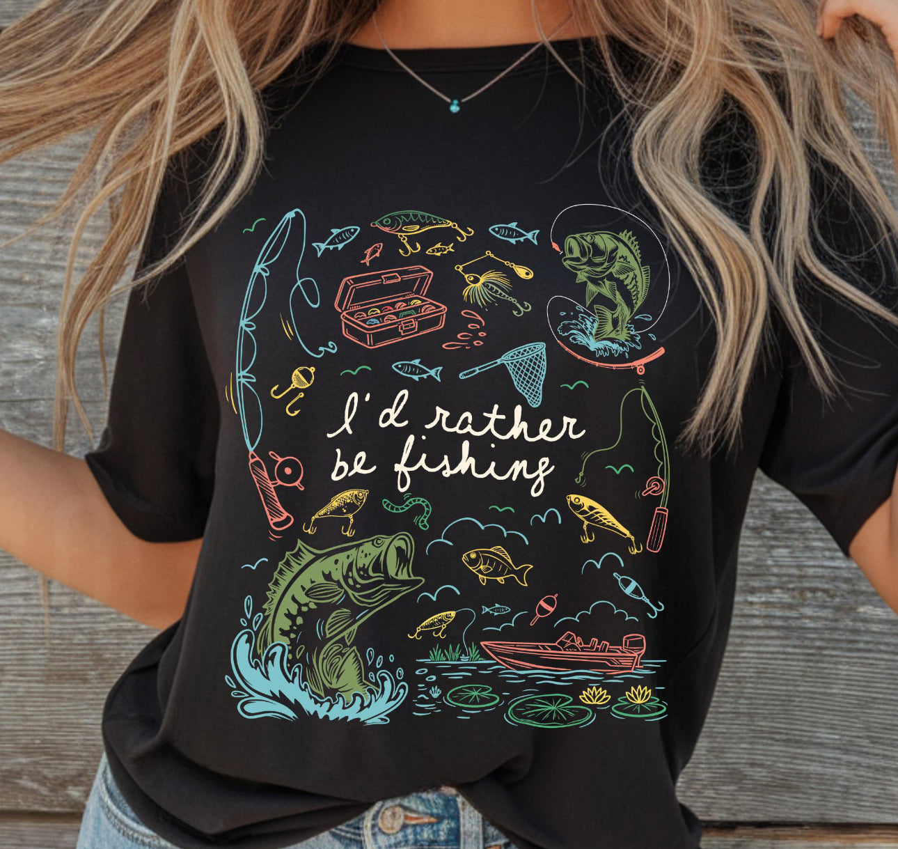 I’d rather be fishing shirt