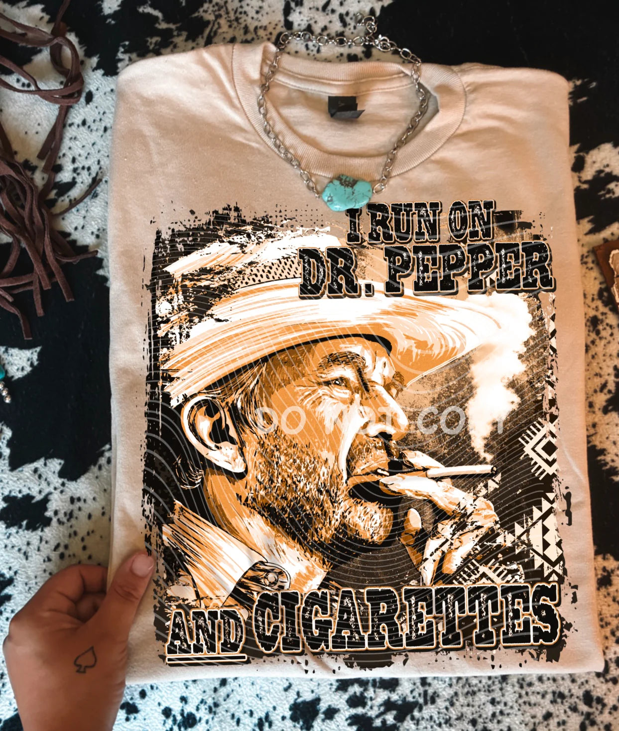 I run on Dr Pepper & cigarettes shirt - Landman